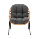 Manhattan Comfort Pine Modern 4-Piece Conversation Set in Gray