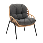 Manhattan Comfort Pine Modern 4-Piece Conversation Set in Gray