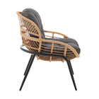 Manhattan Comfort Pine Modern 4-Piece Conversation Set in Gray