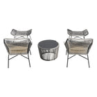 Manhattan Comfort Ashland Modern 5-Piece Conversation Set in Cream