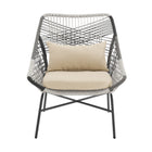 Manhattan Comfort Ashland Modern 5-Piece Conversation Set in Cream