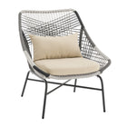 Manhattan Comfort Ashland Modern 5-Piece Conversation Set in Cream