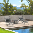 Manhattan Comfort Ashland Modern 5-Piece Conversation Set in Gray