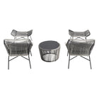 Manhattan Comfort Ashland Modern 5-Piece Conversation Set in Gray