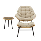 Manhattan Comfort Benson Modern 3-Piece Lounge Chair Set in Cream