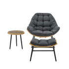 Manhattan Comfort Benson Modern 3-Piece Lounge Chair Set in Gray
