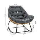 Manhattan Comfort Benson Modern 3-Piece Lounge Chair Set in Gray