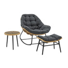 Manhattan Comfort Benson Modern 3-Piece Lounge Chair Set in Gray