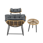 Manhattan Comfort Benson Modern 3-Piece Lounge Chair Set in Gray