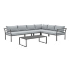Manhattan Comfort Sunnyside Modern 2-Piece Conversation Set in Gray