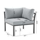 Manhattan Comfort Sunnyside Modern 2-Piece Conversation Set in Gray