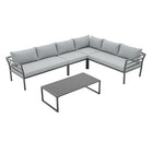 Manhattan Comfort Sunnyside Modern 2-Piece Conversation Set in Gray