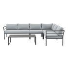 Manhattan Comfort Sunnyside Modern 2-Piece Conversation Set in Gray