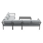 Manhattan Comfort Sunnyside Modern 2-Piece Conversation Set in Gray