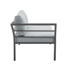 Manhattan Comfort Sunnyside Modern 2-Piece Conversation Set in Gray