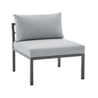 Manhattan Comfort Sunnyside Modern 2-Piece Conversation Set in Gray