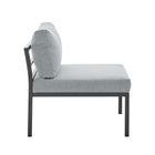 Manhattan Comfort Sunnyside Modern 2-Piece Conversation Set in Gray