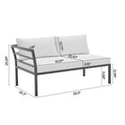 Manhattan Comfort Sunnyside Modern 2-Piece Conversation Set in White