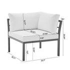 Manhattan Comfort Sunnyside Modern 2-Piece Conversation Set in White