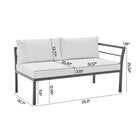 Manhattan Comfort Sunnyside Modern 2-Piece Conversation Set in White