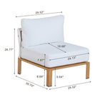 Manhattan Comfort Vine Modern 4-Piece Conversation Set in White