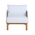 Manhattan Comfort Vine Modern 4-Piece Conversation Set in White