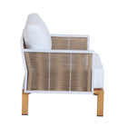 Manhattan Comfort Vine Modern 4-Piece Conversation Set in White