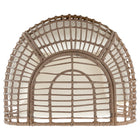 Manhattan Comfort Spezia Modern Upholstered Freestanding Egg Chair in Tan and Cream