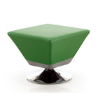 Manhattan Comfort Diamond Modern Vegan Leather Accent Ottoman in Green