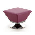 Manhattan Comfort Diamond Modern Vegan Leather Accent Ottoman in Purple