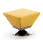 Manhattan Comfort Diamond Modern Vegan Leather Accent Ottoman in Yellow