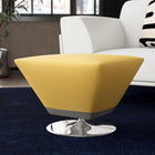 Manhattan Comfort Diamond Modern Vegan Leather Accent Ottoman in Yellow