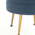 Manhattan Comfort Bailey Mid-Century Modern Upholstered Accent Ottoman in Blue - OT003-BL