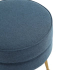 Manhattan Comfort Bailey Mid-Century Modern Upholstered Accent Ottoman in Blue - OT003-BL