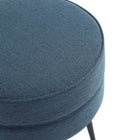 Manhattan Comfort Bailey Mid-Century Modern Upholstered Accent Ottoman in Blue - OT003-BLB