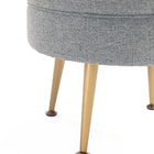 Manhattan Comfort Bailey Mid-Century Modern Upholstered Accent Ottoman in Gray - OT003-GY