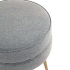 Manhattan Comfort Bailey Mid-Century Modern Upholstered Accent Ottoman in Gray - OT003-GY