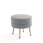 Manhattan Comfort Bailey Mid-Century Modern Upholstered Accent Ottoman in Gray - OT003-GY