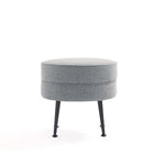 Manhattan Comfort Bailey Mid-Century Modern Upholstered Accent Ottoman in Gray - OT003-GYB