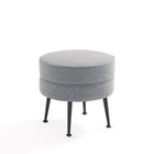 Manhattan Comfort Bailey Mid-Century Modern Upholstered Accent Ottoman in Gray - OT003-GYB