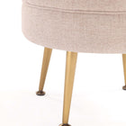 Manhattan Comfort Bailey Mid-Century Modern Upholstered Accent Ottoman in Wheat - OT003-OT