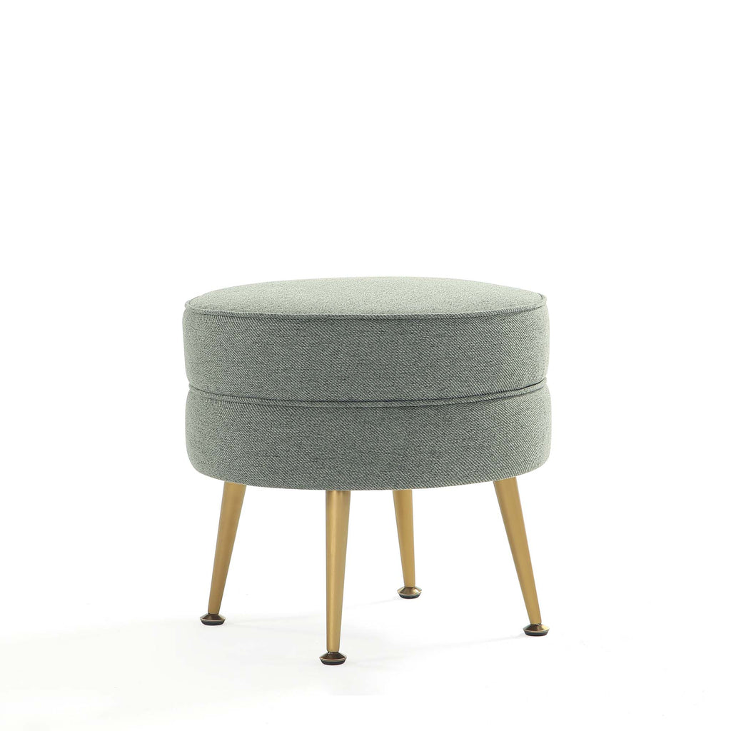 Manhattan Comfort Bailey Mid-Century Modern Upholstered Accent Ottoman in Sage Green