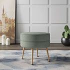 Manhattan Comfort Bailey Mid-Century Modern Upholstered Accent Ottoman in Sage Green - OT003-SG