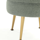 Manhattan Comfort Bailey Mid-Century Modern Upholstered Accent Ottoman in Sage Green - OT003-SG