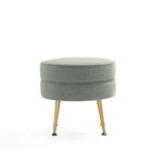 Manhattan Comfort Bailey Mid-Century Modern Upholstered Accent Ottoman in Sage Green - OT003-SG