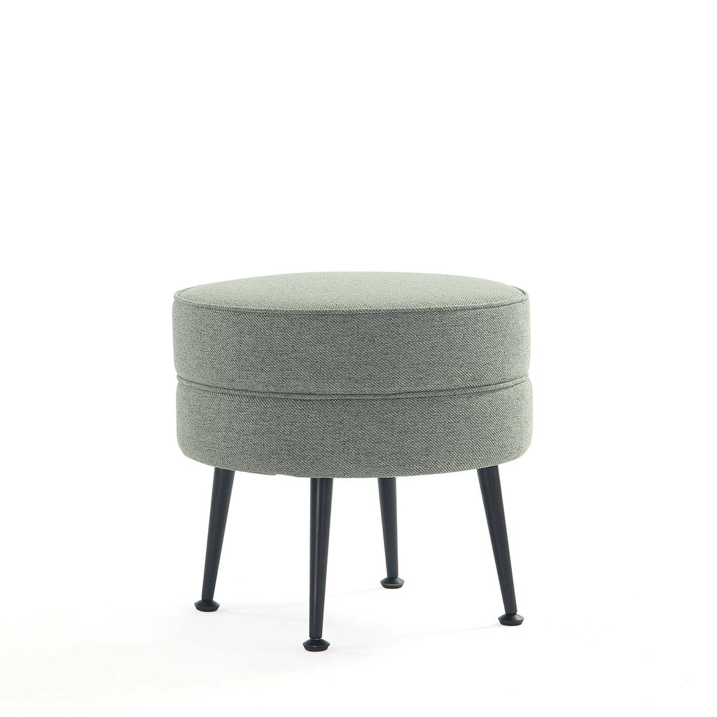 Manhattan Comfort Bailey Mid-Century Modern Upholstered Accent Ottoman in Sage Green