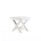 Manhattan Comfort Abigail Mid-Century Modern Velvet Upholstered Accent Bench in Cream - OT004-CR