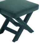 Manhattan Comfort Abigail Mid-Century Modern Velvet Upholstered Accent Bench in Forest Green - OT004-GR