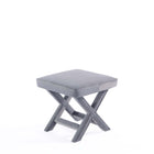 Manhattan Comfort Abigail Mid-Century Modern Velvet Upholstered Accent Bench in Gray - OT004-GY