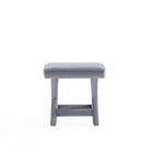 Manhattan Comfort Abigail Mid-Century Modern Velvet Upholstered Accent Bench in Gray - OT004-GY